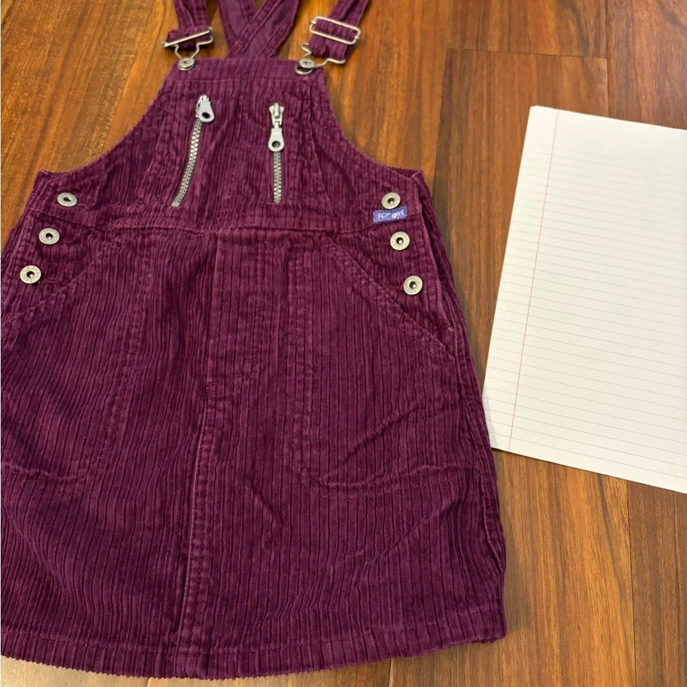 The Children’s Place vintage y2k purple corduroy overall dress - Picture 3 of 4
